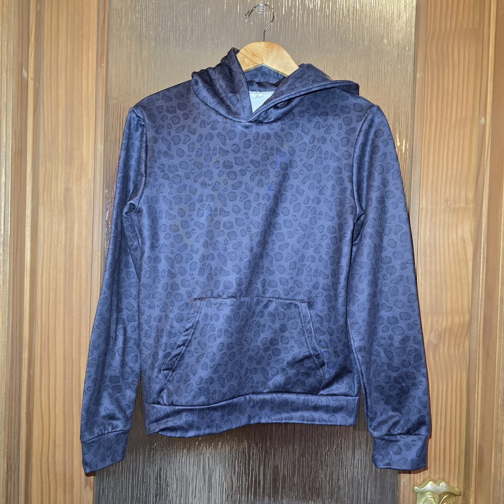 Stylish Women's Navy Patterned Hoodie
